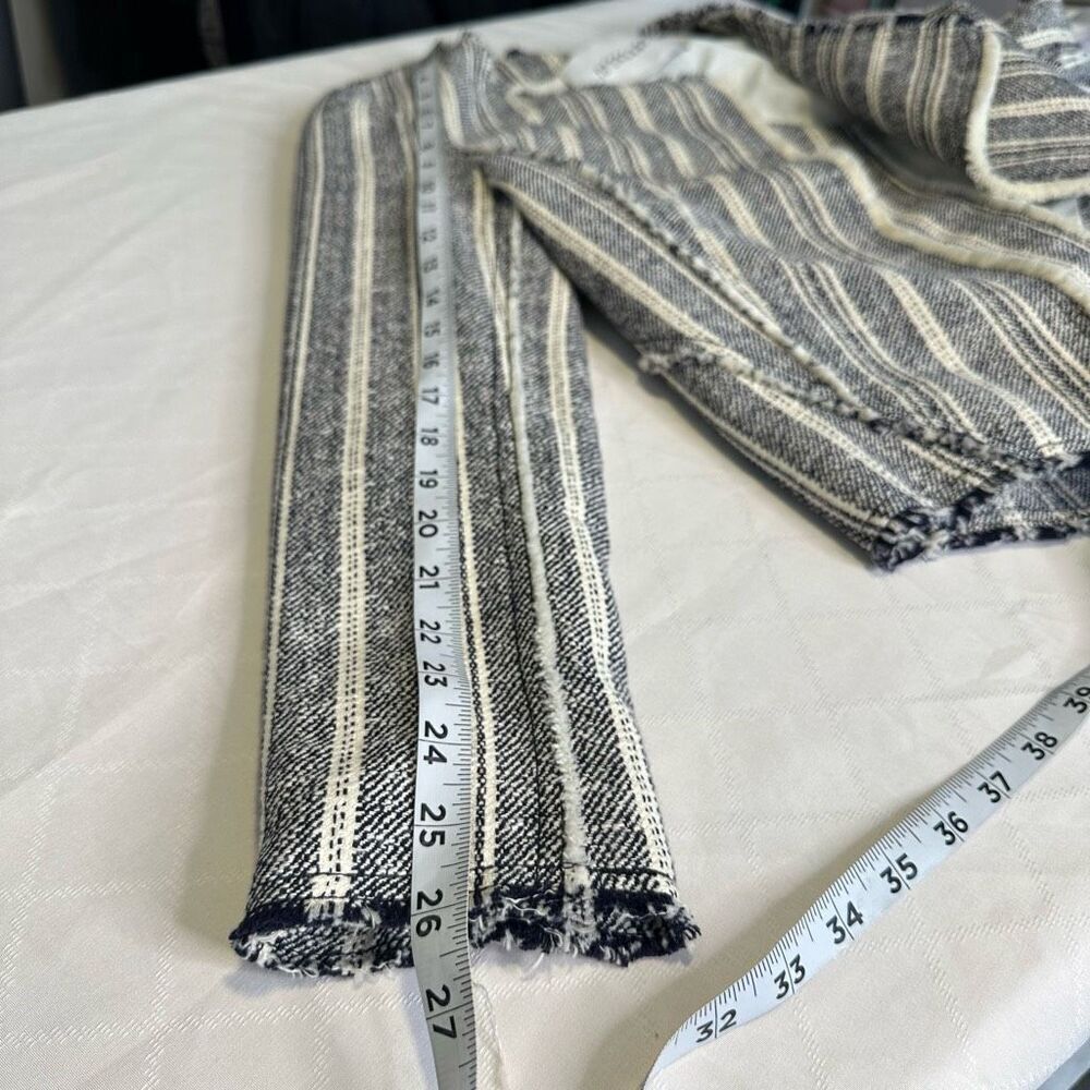 Derek Lam 10 Crosby Tweed Blue Striped Blazer Jacket Womens 8 Modern Career - Picture 9 of 10